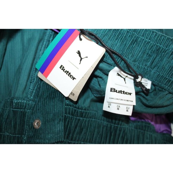 NWT Puma x Butter Goods $140 Mens Deep Teal Corduroy Track Pants XL - Picture 6 of 6